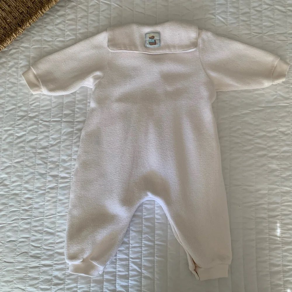 Vintage McDonald’s McBaby One Piece Cozy Bear Romper Cream Size 3-6M